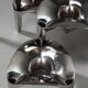 Set of 9 modular candle holders in chromed metal, nagel germany
