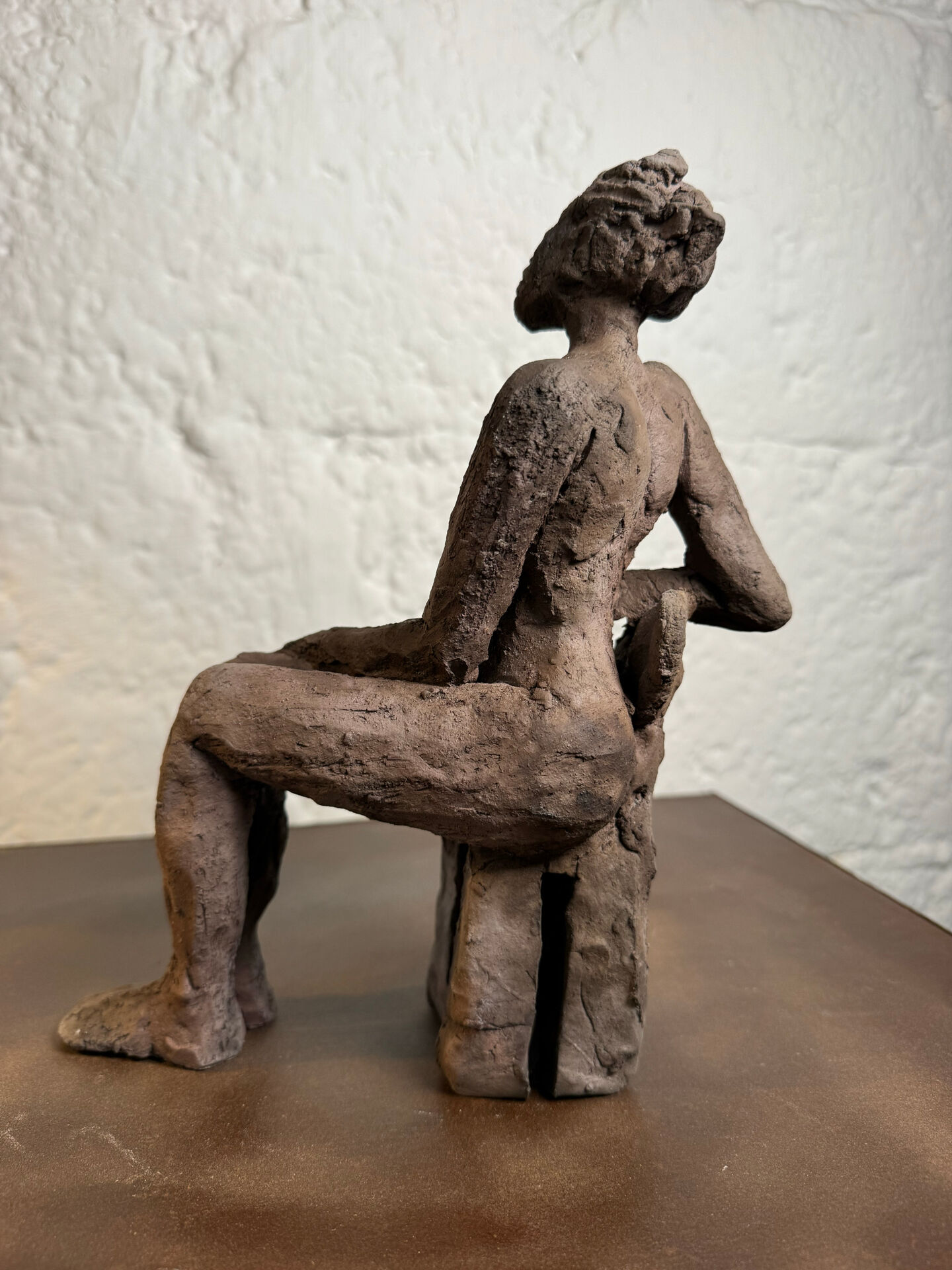 Sculpture étude d’un nu céramique raku