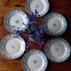 Set of 6 plates iron earth H Boulenger Choisy-le-Roi