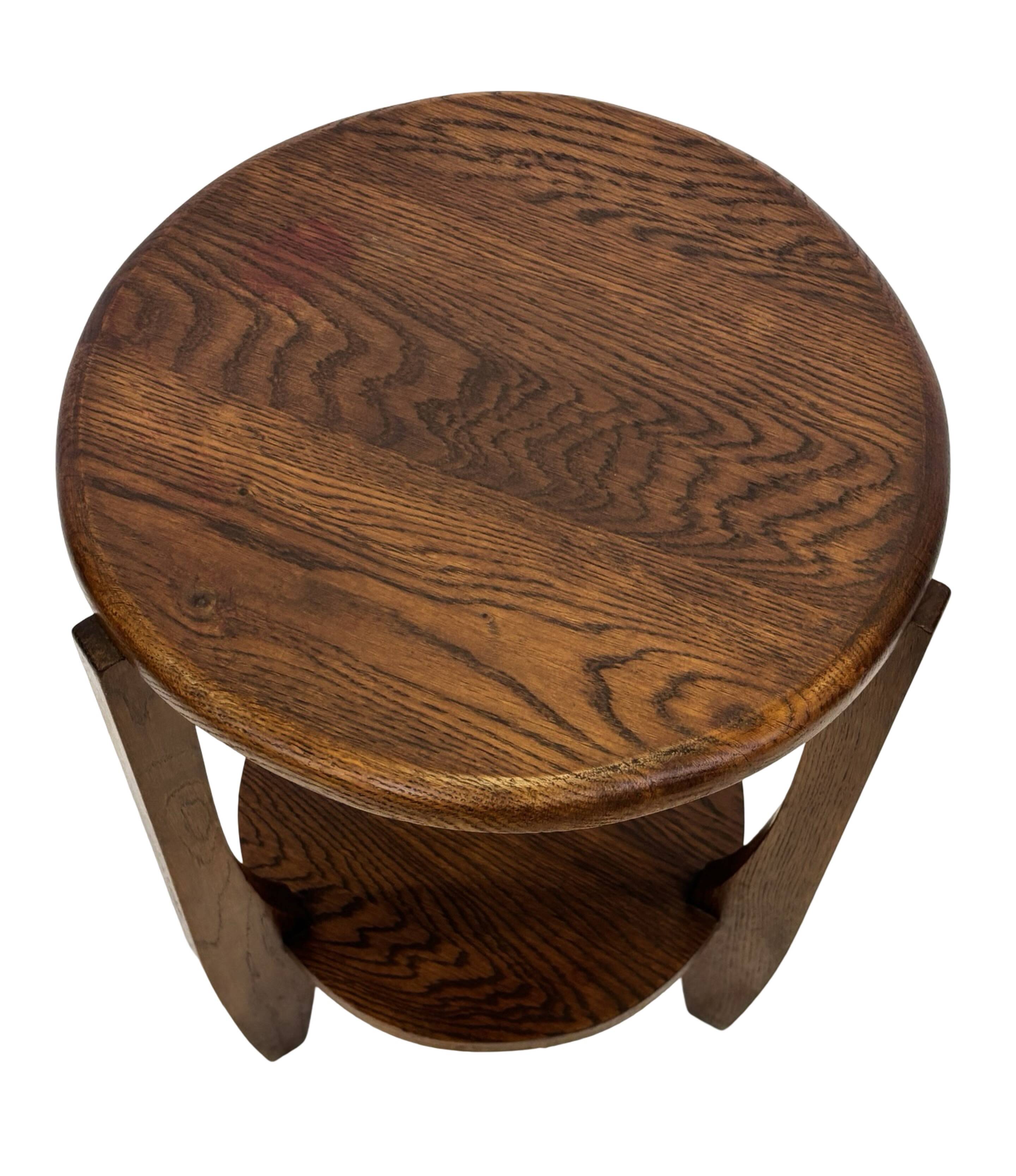 Art Deco Side Table Plant Table Oak 1950s Design