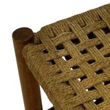 Vintage Stool Danish Papercord Rope small Stool Mid Century