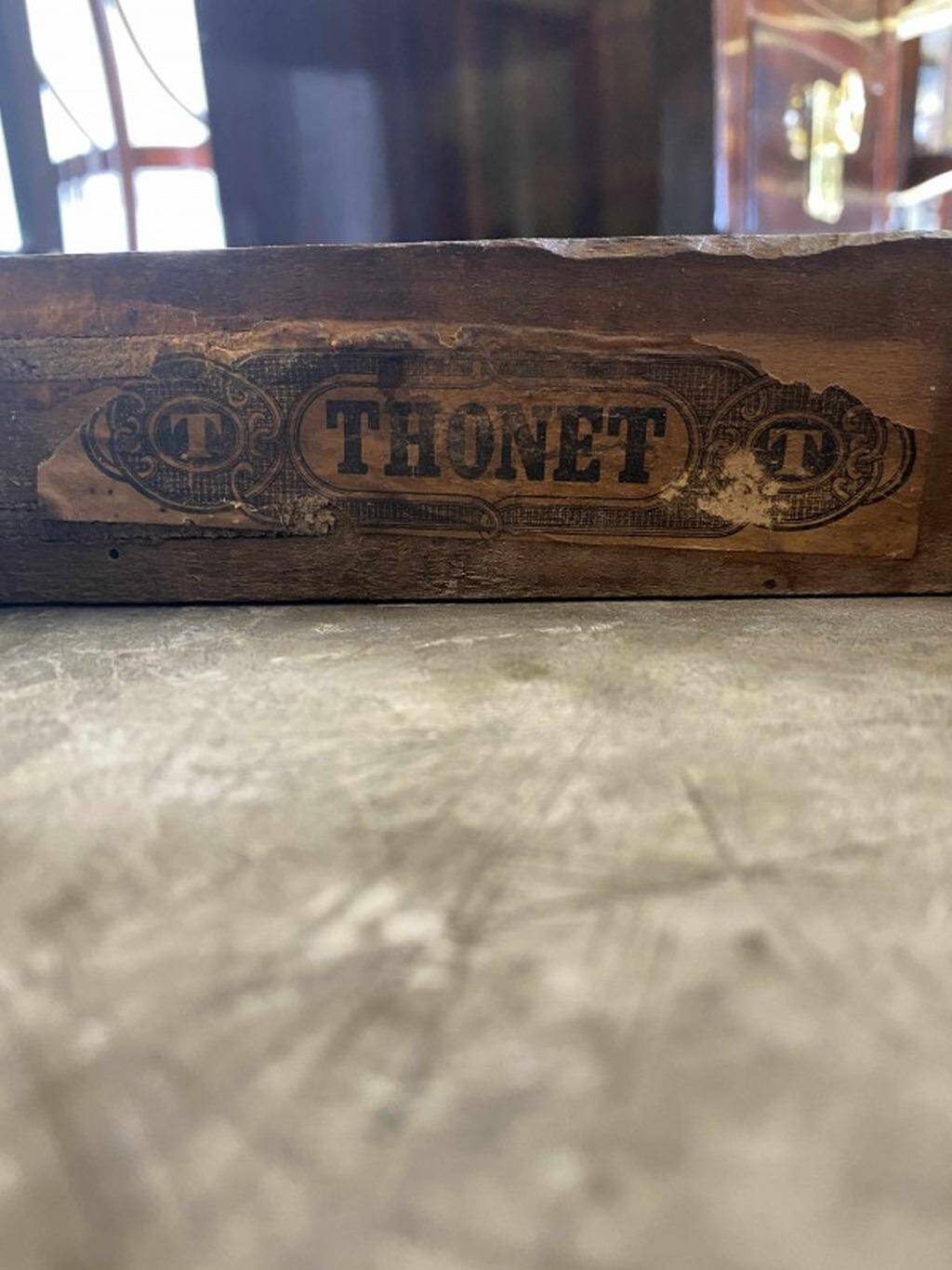 Side table with marble by Thonet