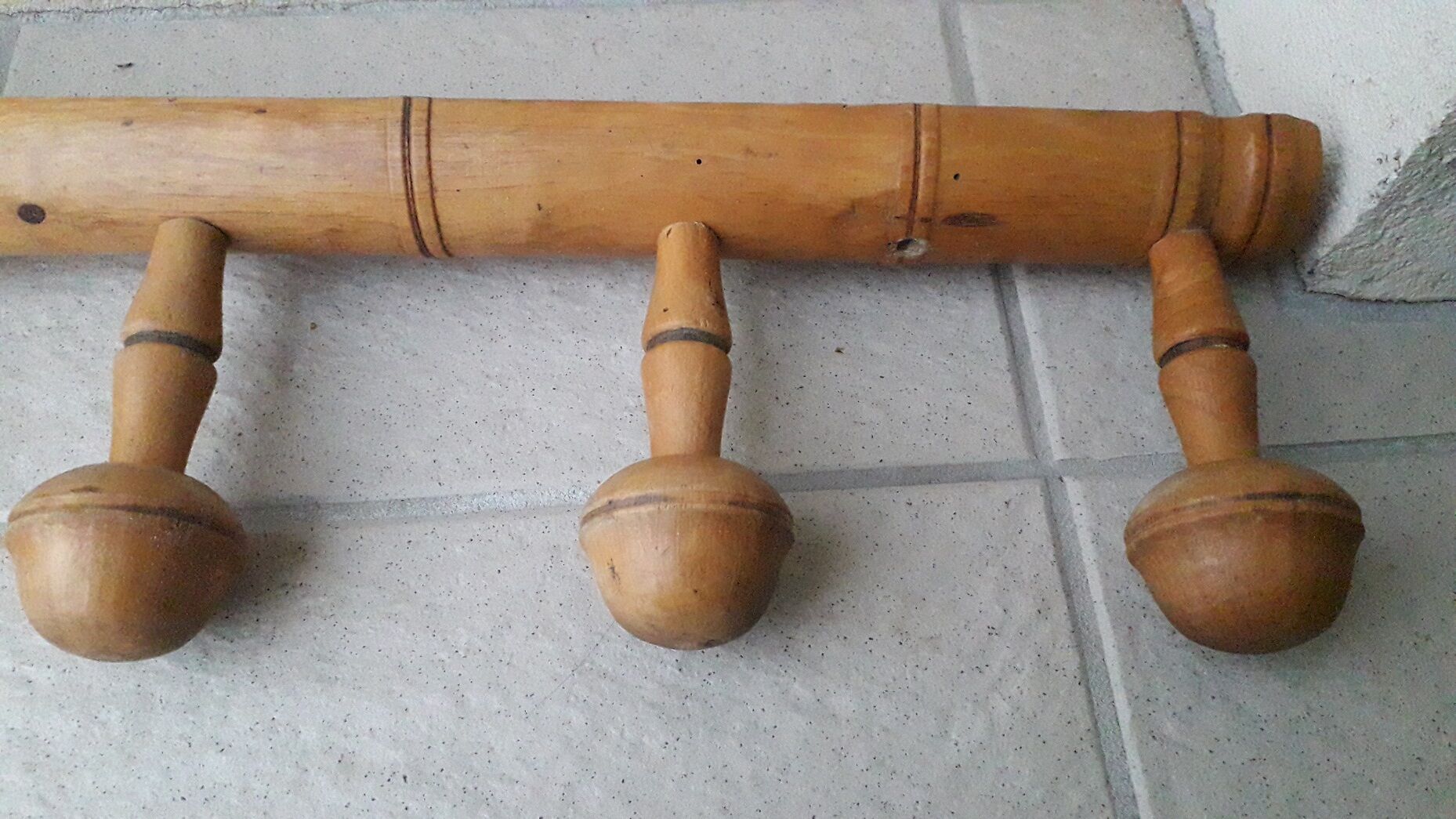 Wooden coat rack