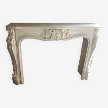 New fireplace white marble Louis XVI style