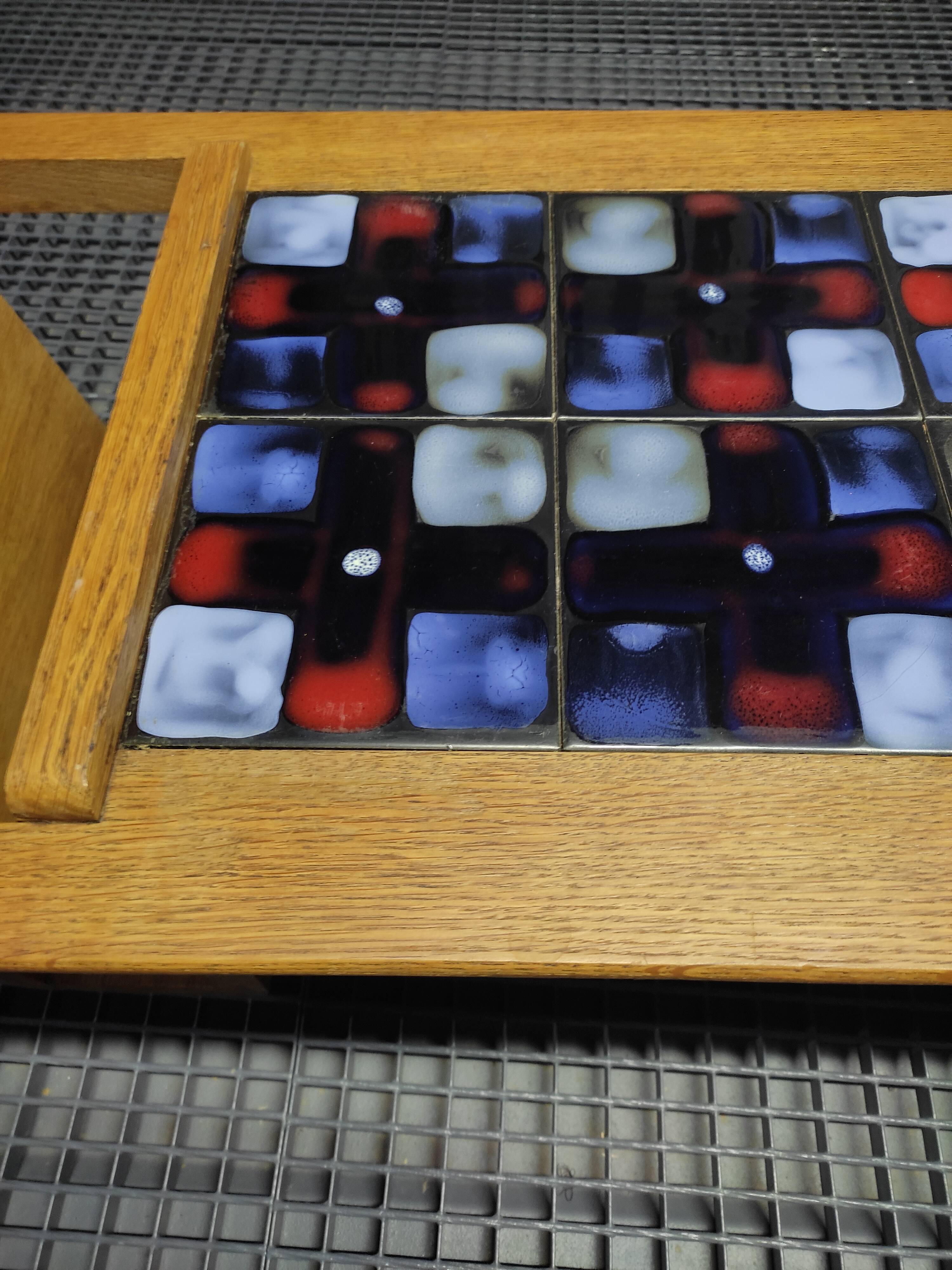 Oak coffee table by Guillerme and Chambron