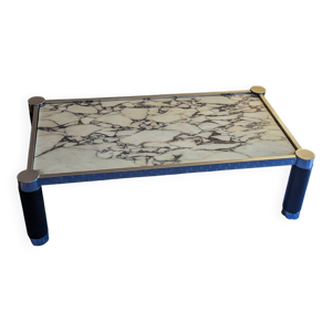 Table basse vintage en - marbre carrare