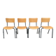 Set of 4 vintage Dutch chairs