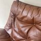 Fauteuil scandinave en cuir cognac "Siesta" par Ingmar Relling pour Westnofa 1960