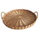 Rustic French Provence Large Round Handled Wicker Tray, France