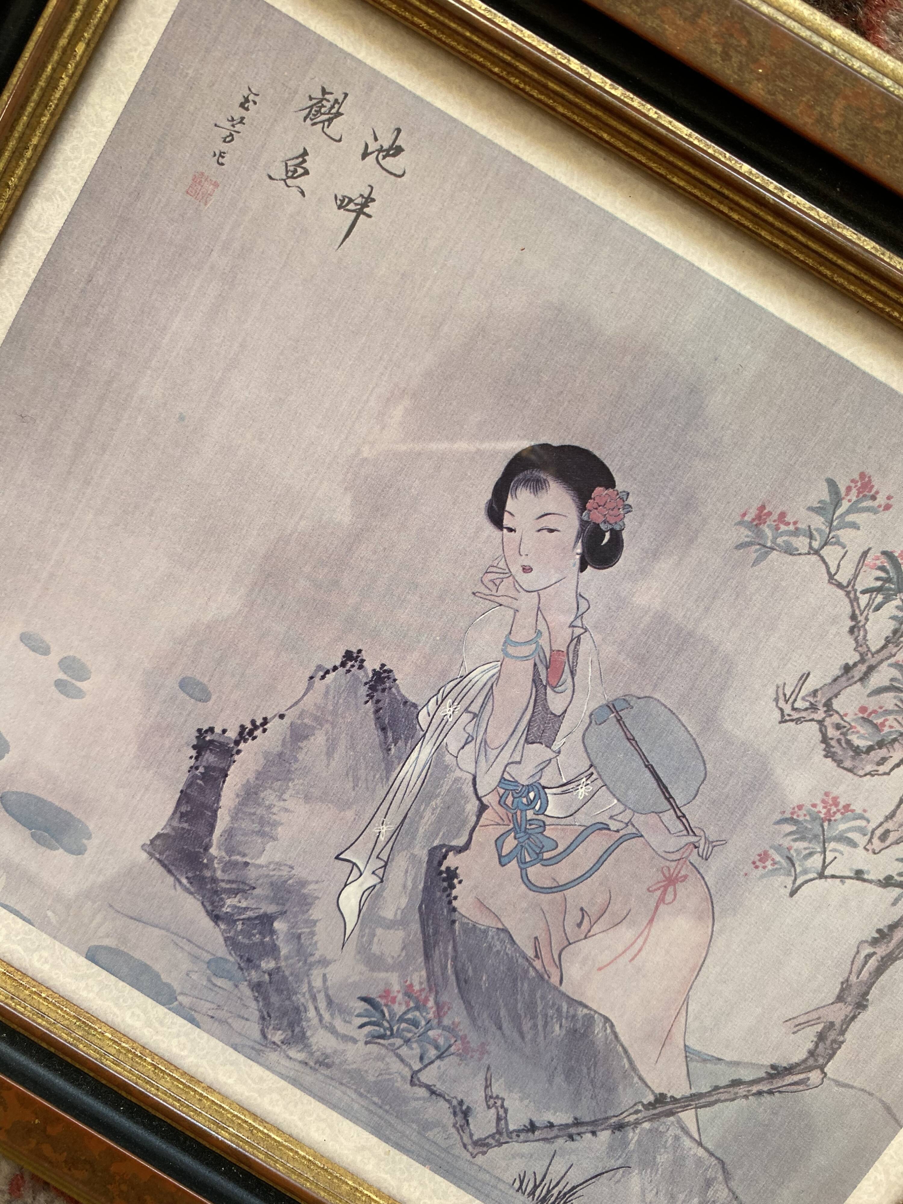 Two Japanese prints reproductions on paper 70s