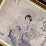 Two Japanese prints reproductions on paper 70s
