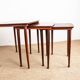 Three Danish nesting tables in rosewood by Mobelintersia 1960.