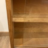 Showcase in wood and glass