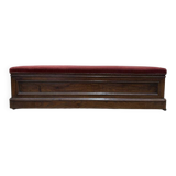 Banc coffre époque Louis Philippe en chêne massif