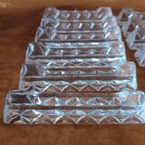 12 cut crystal knife holders.