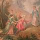 Louis XVI period screen, oil on canvas