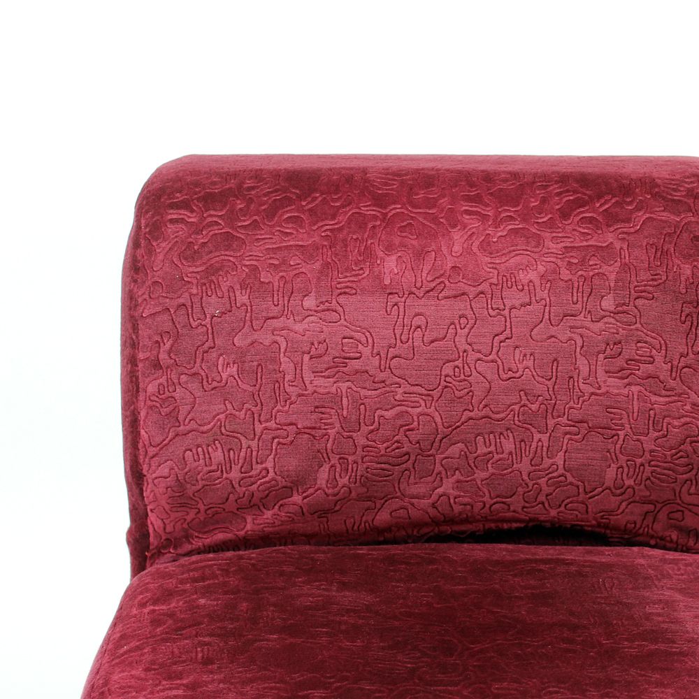 Midcentury Ivan Matusik Velour Lounge Chair From Hotel Kyjev, Czechoslovakia 1970s