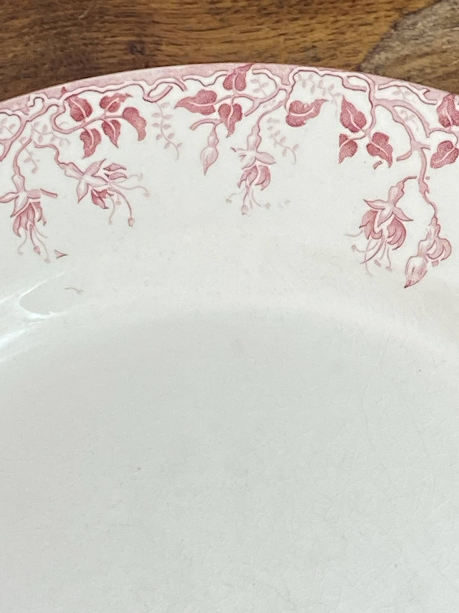Round plate made of ironstone