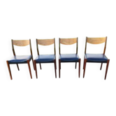 4 chaises Baumann vintage des années 60
