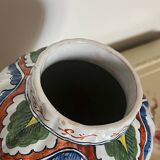 Petit vase peint à la main motifs oiseaux et fleurs
