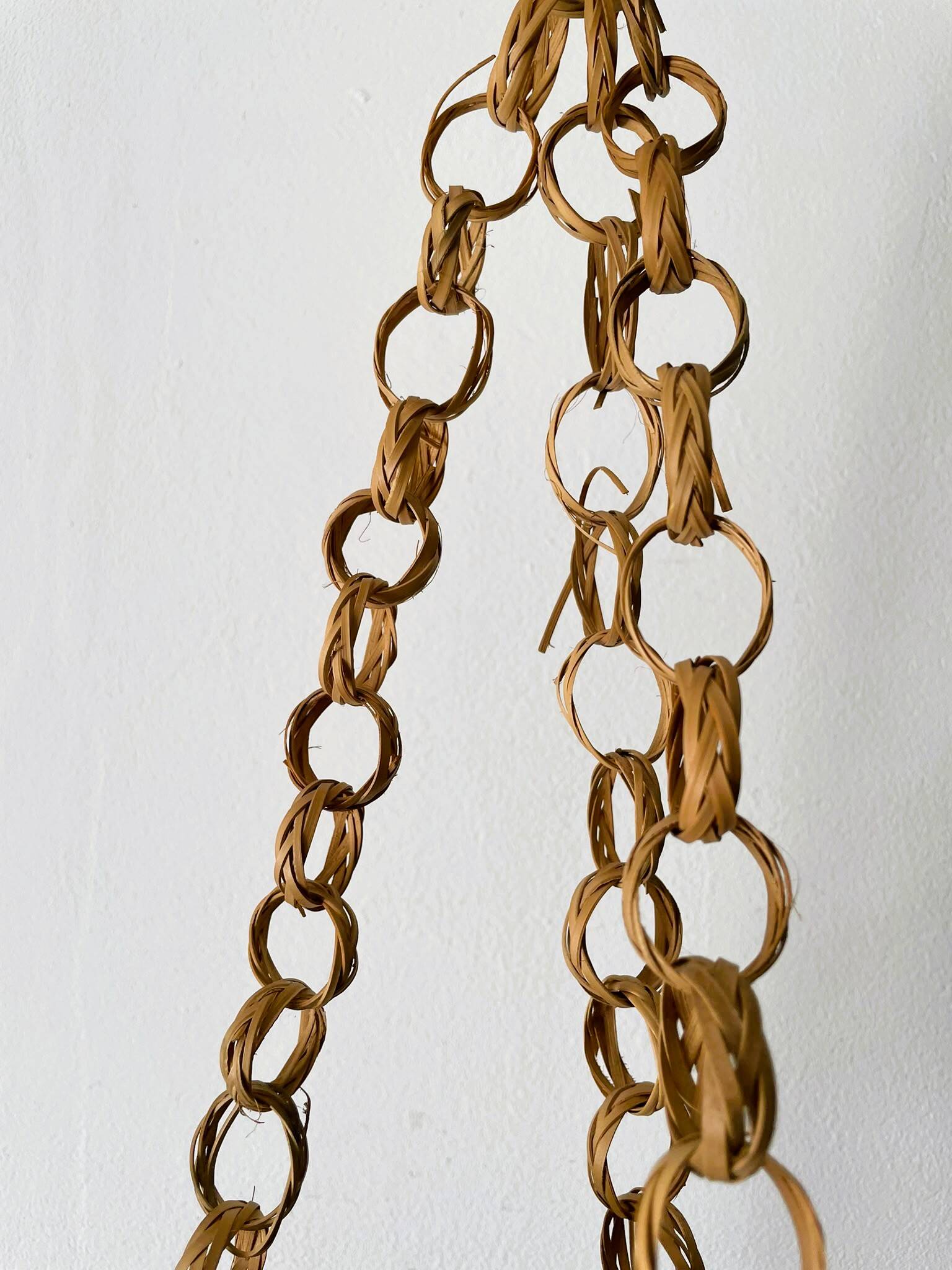 Panier suspendu tressé vintage