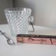 Cast glass ice bucket and 1950s Gallic claw