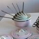 Lot of old porcelain casseroles flowers wall decoration