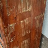 Colorful wooden window with two doors