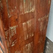 Colorful wooden window with two doors