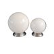 Pair of ceiling lights or wall lights with white glass globes.