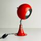 Vintage red metal Eyeball desk lamp, Italy, 1970s