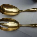 Filled silver salad serving cutlery, minerva hallmark