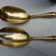 Filled silver salad serving cutlery, minerva hallmark
