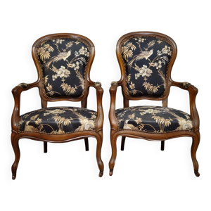 Paire de fauteuils époque