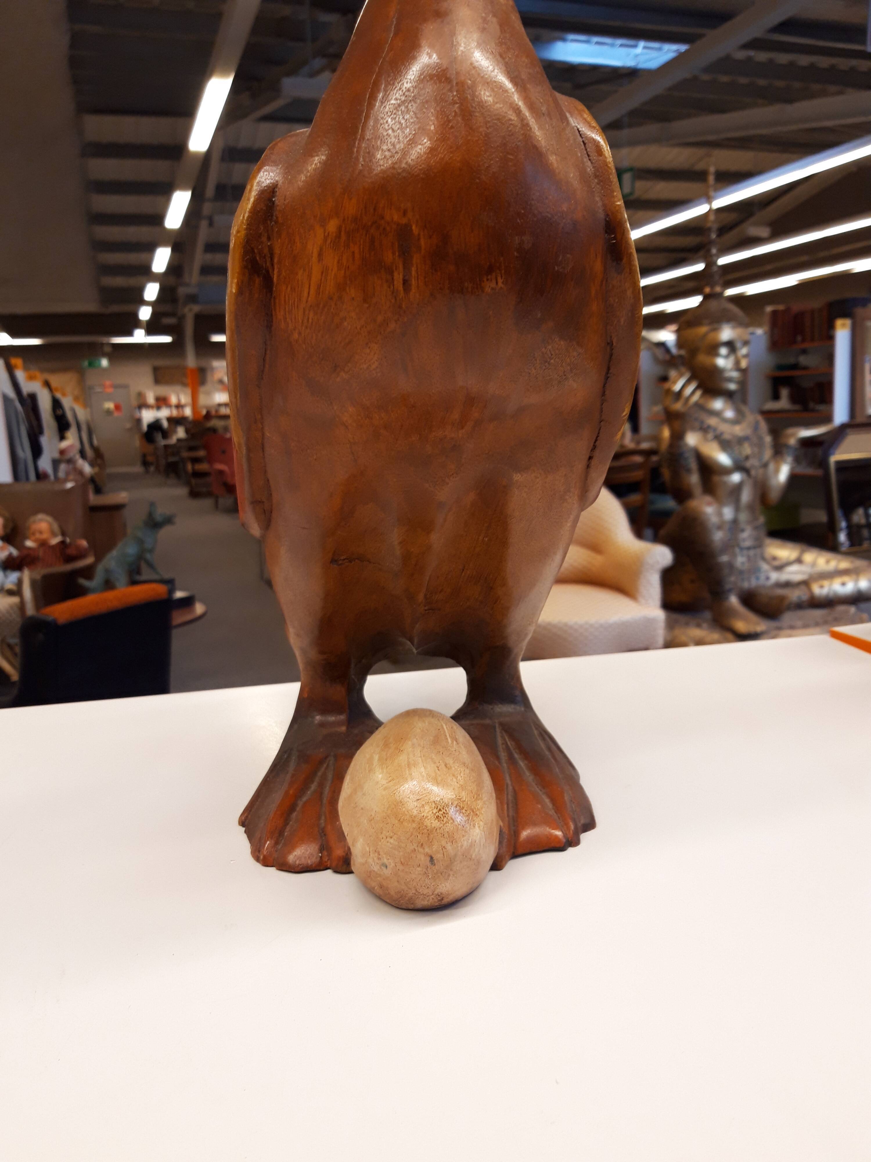 Decorative duck in polychrome wood