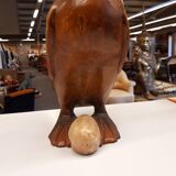 Decorative duck in polychrome wood