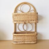Vintage rattan shelf