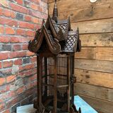 Handcrafted teak cage