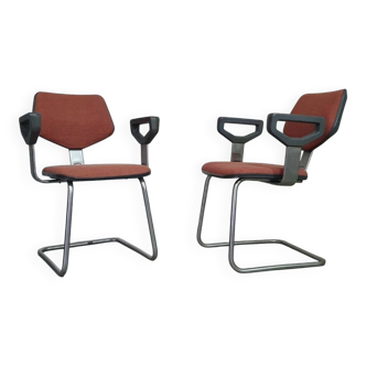 2 x very rare Nimbus 2103 Gispen chair / Circle software group 1983 / Peter de Boer