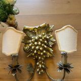 Golden grape wall sconces, 1970