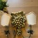 Golden grape wall sconces, 1970