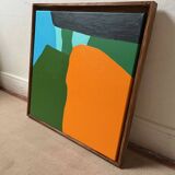 Abstract on canvas 50x50cm signed Bodasca