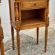 Pair of vintage fruitwood bedside tables from the 1960s.