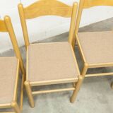 Modernist convertible oval table set and 4 matching chairs 1990