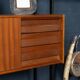 Vintage 20thc italian modular teak wall cabinet c.1960