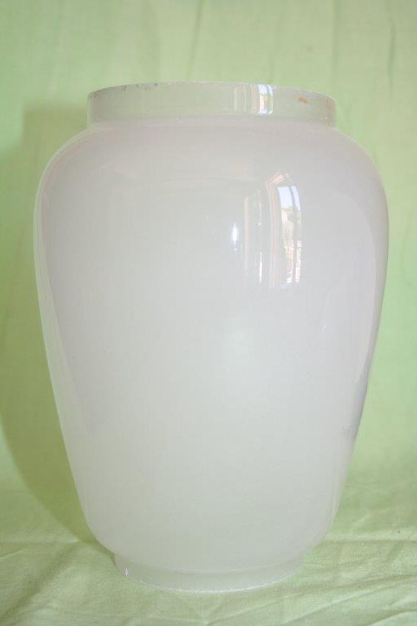 Vintage hanging lamp lampion, glass and metal years 1950