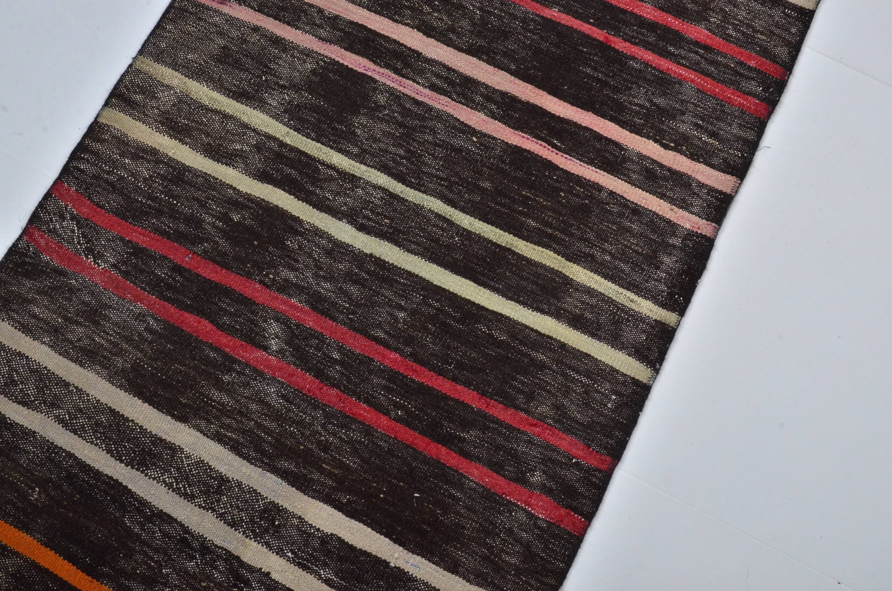 Tapis Kilim Oushak d'Anatolie à rayures