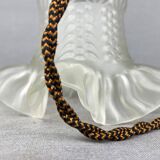 French mid century frosted glass tulip hanging lamp, 1950s
