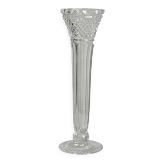 thick transparent glass bud vase