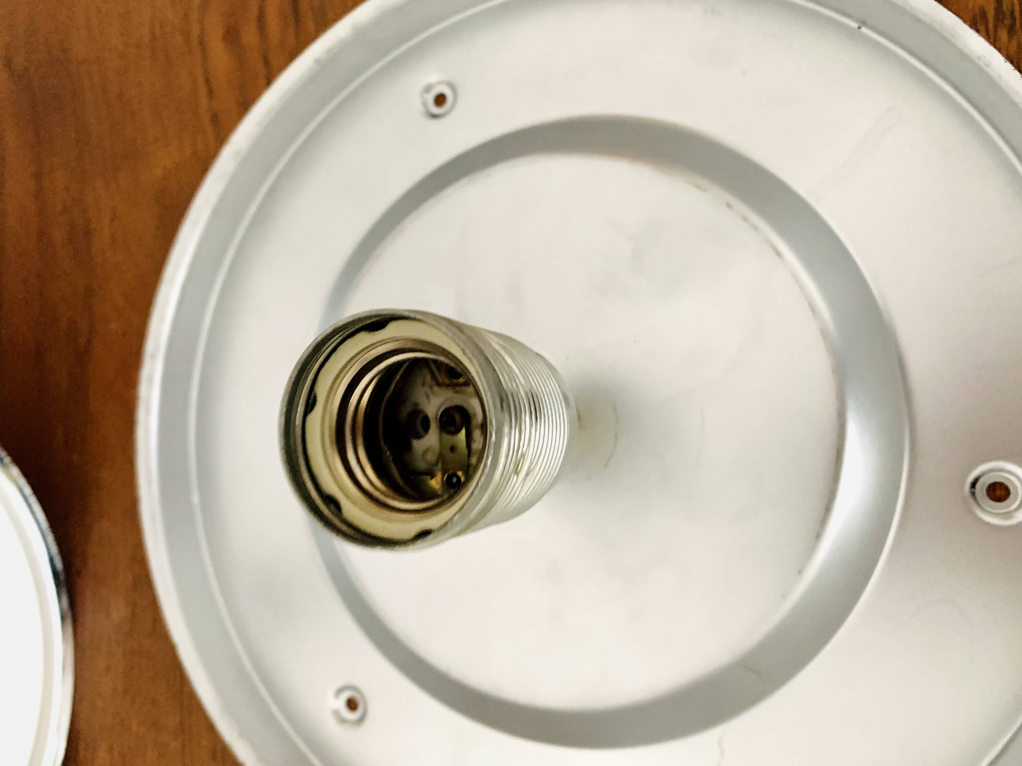 1 of 2 XL Wave Wall Lamps or Flush Lights by Koch and Lowy for Peill and Pu